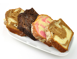 Image showing assortment of loaf cake slices