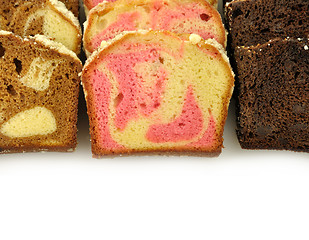 Image showing assortment of loaf cake slices