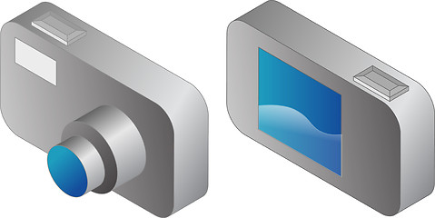 Image showing Digital compact camera illustration