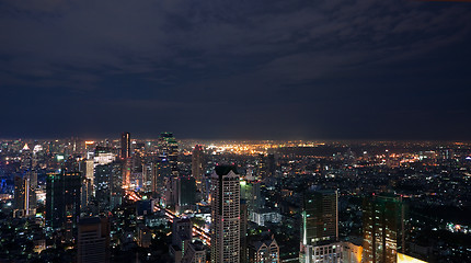 Image showing Bangkok night panorama