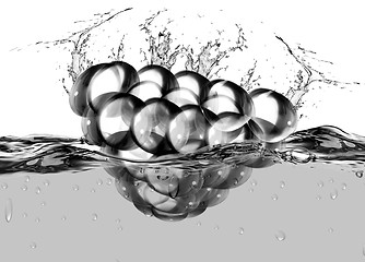 Image showing Blackberry in water