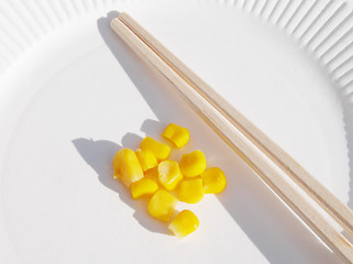 Image showing Corn And Chopsticks