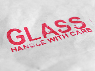 Image showing Glass handle with care
