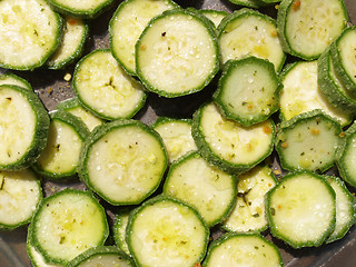 Image showing Courgettes zucchini