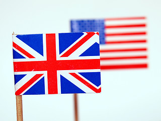 Image showing British and American flags