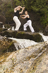 Image showing Swordsmen training outdoor