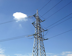 Image showing Trasmission line tower