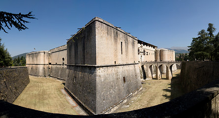Image showing A panoramic view of Spanish Castle in L'Aquila (Abruzzo,Italy)