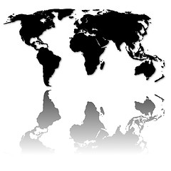 Image showing world map isolated