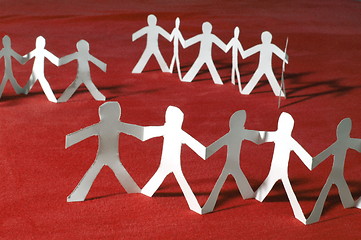 Image showing paper people having a party