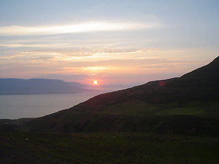 Image showing Midnight sun in Iceland