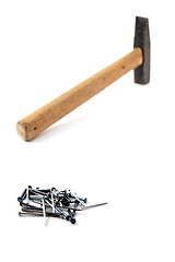 Image showing hammer and nails