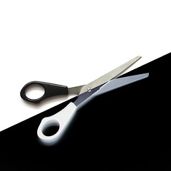 Image showing scissors in black and white