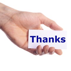 Image showing thank you