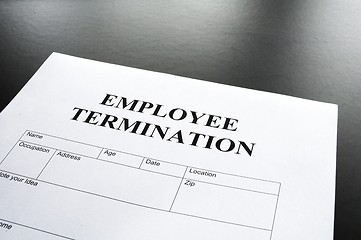 Image showing employee termination