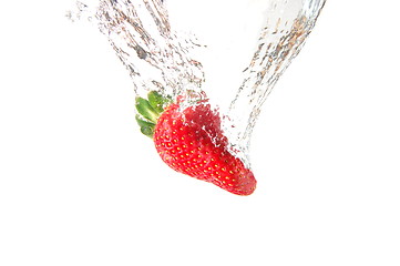 Image showing strawberry splash