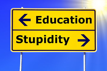 Image showing education and stupidity