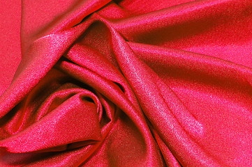 Image showing red satin background
