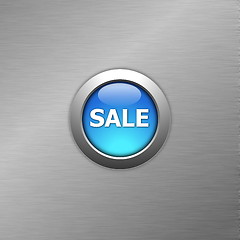 Image showing blue sale button