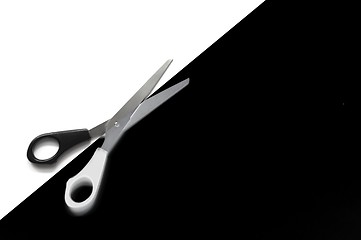 Image showing scissors in black and white