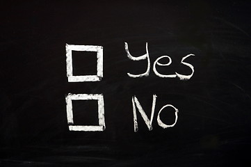 Image showing vote yes or no