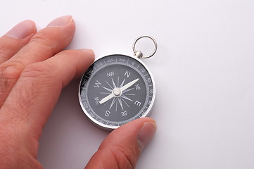 Image showing macro of compass