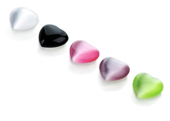 Image showing Colorful heart gems assortment 