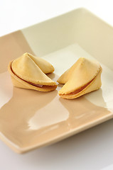 Image showing fortune cookies on a plate