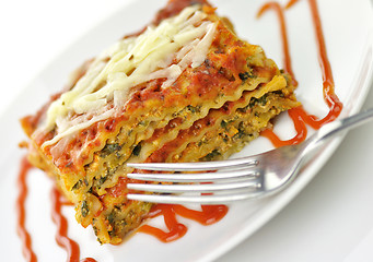 Image showing lasagna with vegetables