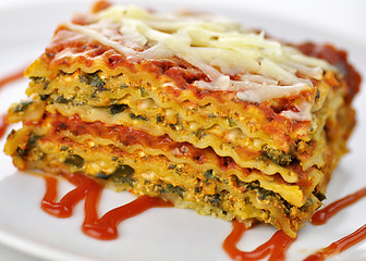 Image showing lasagna with vegetables