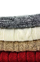 Image showing Stack of sweaters