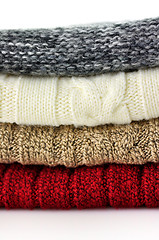 Image showing Stack of sweaters