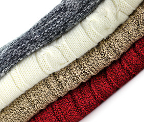 Image showing Stack of sweaters