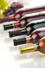 Image showing assortment of wine bottles