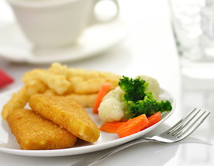 Image showing fish fillets dinner 