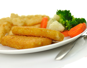 Image showing fish fillets dinner