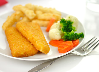 Image showing fish fillets dinner