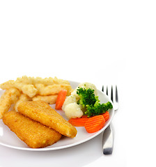 Image showing fish fillets dinner 