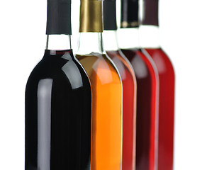 Image showing assortment of wine bottles