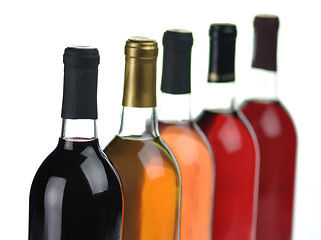 Image showing assortment of wine bottles