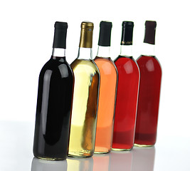 Image showing assortment of wine bottles