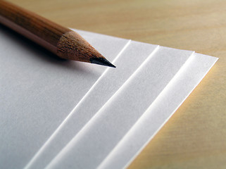 Image showing Notepad and pencil