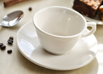 Image showing empty coffee or tea white cup 