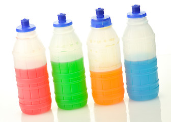 Image showing fruit drinks in plastic bottles 