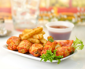 Image showing hot chicken wings 