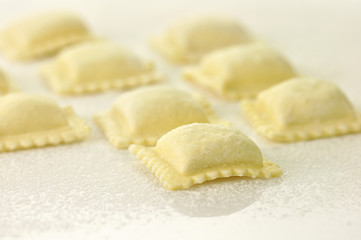 Image showing Uncooked Ravioli close up