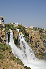 Image showing Düden lower waterfalls at Antalya, Turkey