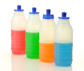 Image showing fruit drinks in plastic bottles