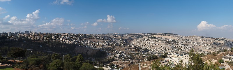 Image showing Panorama of Jerusalem with Temple Mount