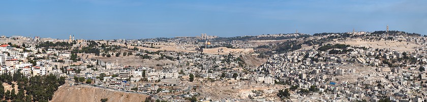 Image showing Panorama of Jerusalem with Temple Mount